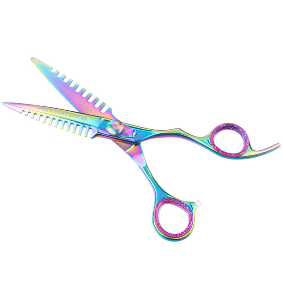 Excalibur Shears Predator Black 6.5" Straight Grooming Scissors – Ultra Sharp, Precision Cutting