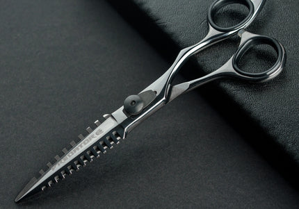 Excalibur Shears Predator Black 6.5" Straight Grooming Scissors – Ultra Sharp, Precision Cutting