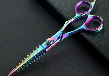 Excalibur Shears Predator Black 6.5" Straight Grooming Scissors – Ultra Sharp, Precision Cutting