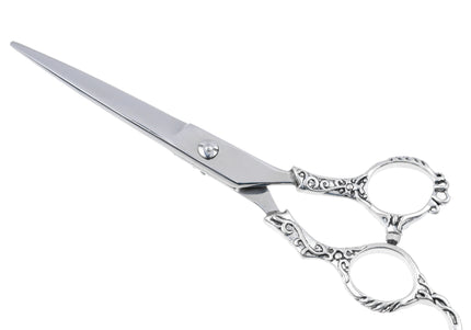 Excalibur Shears Blue Poseidon 6.5" Straight Scissors – High-Quality, Elegantly Decorated