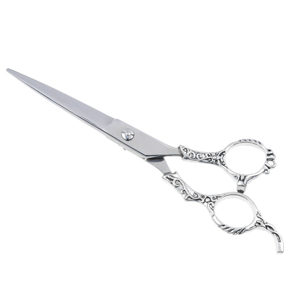 Excalibur Shears Blue Poseidon 6.5" Straight Scissors – High-Quality, Elegantly Decorated