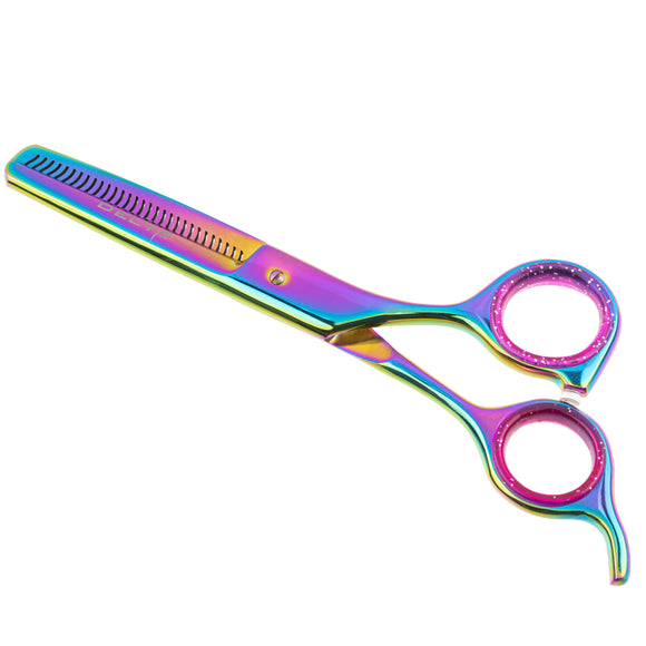 Excalibur Shears Silver Delta 6" Thinning Shears – Japanese Steel, 30 Teeth, Professional Precision