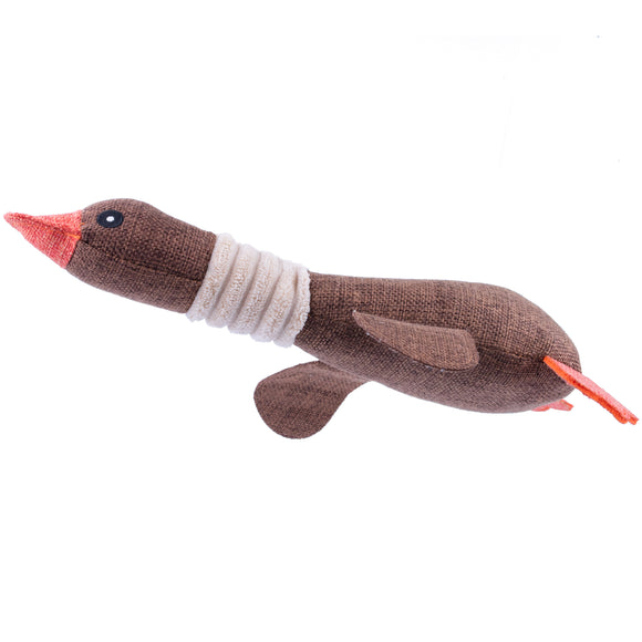 Blovi Wild Goose Plush Toy 33cm – Soft Brown Mascot, Durable Chew Companion