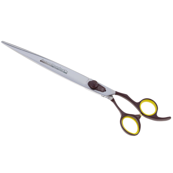 Geib Avanti Comfort Plus Straight Scissors – 9.5" Ergonomic Micro-Bevel Professional Grooming Shears
