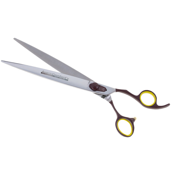 Geib Avanti Comfort Plus Straight Scissors – 9.5" Ergonomic Micro-Bevel Professional Grooming Shears