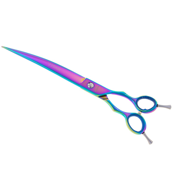 Geib Entree Blue Titan Curved Scissors – 10" Titanium-Coated, Micro-Grind Blade, Premium Quality