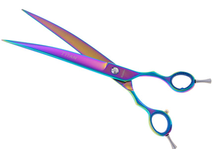 Geib Entree Blue Titan Curved Scissors – 10" Titanium-Coated, Micro-Grind Blade, Premium Quality