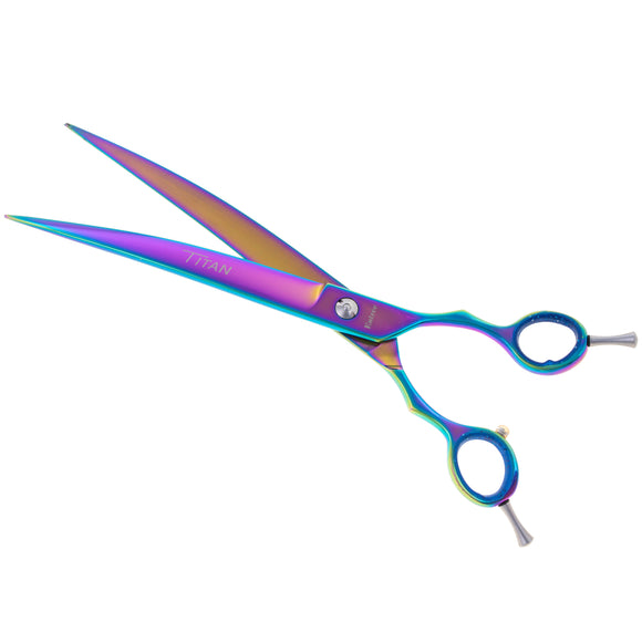 Geib Entree Blue Titan Curved Scissors – 10" Titanium-Coated, Micro-Grind Blade, Premium Quality