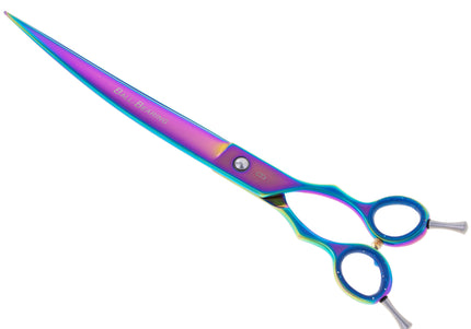 Geib Entree Blue Titan Curved Scissors – 10" Titanium-Coated, Micro-Grind Blade, Premium Quality