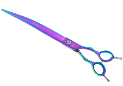 Geib Entree Blue Titan Curved Scissors – 10" Titanium-Coated, Micro-Grind Blade, Premium Quality