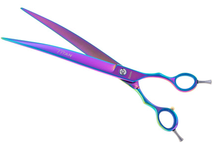 Geib Entree Blue Titan Curved Scissors – 10" Titanium-Coated, Micro-Grind Blade, Premium Quality
