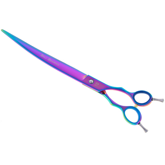 Geib Entree Blue Titan Curved Scissors – 10" Titanium-Coated, Micro-Grind Blade, Premium Quality