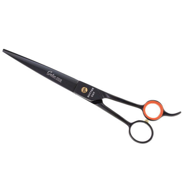 Geib Gator 008 Straight Scissors – Japanese Stainless Steel, Black Finish, 8.5in, Professional Quality
