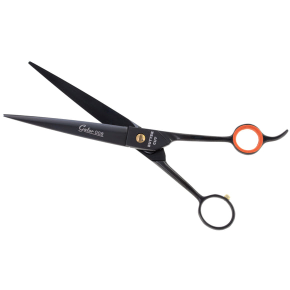 Geib Gator 008 Straight Scissors – Japanese Stainless Steel, Black Finish, 8.5in, Professional Quality