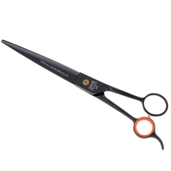 Geib Gator 008 Straight Scissors – Japanese Stainless Steel, Black Finish, 8.5in, Professional Quality