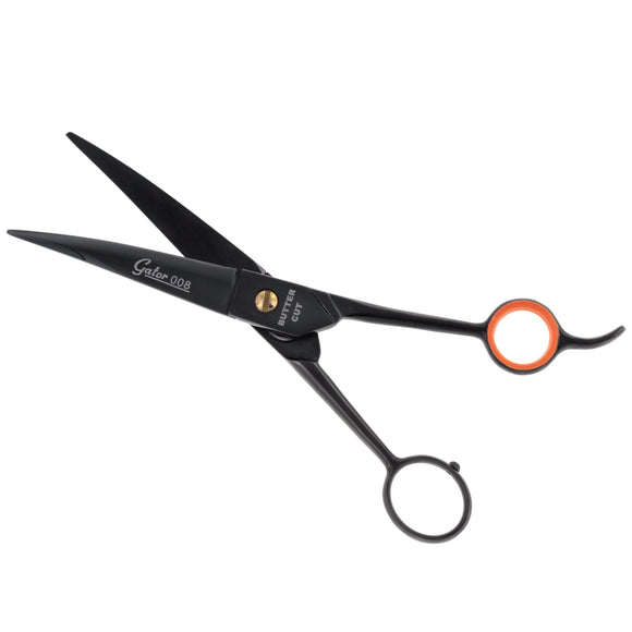 Geib Gator 008 Curved Scissors – Japanese Stainless Steel, Black Finish, 8.5in, Professional Quality