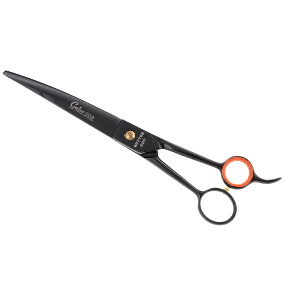 Geib Gator 008 Curved Scissors – Japanese Stainless Steel, Black Finish, 8.5in, Professional Quality
