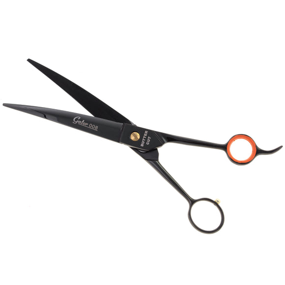 Geib Gator 008 Curved Scissors – Japanese Stainless Steel, Black Finish, 8.5in, Professional Quality