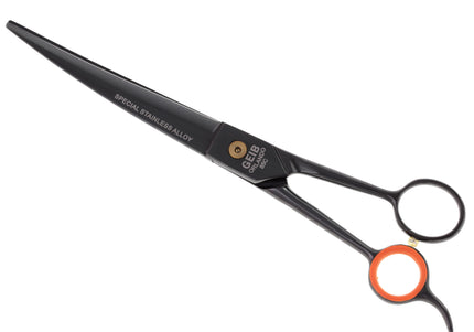 Geib Gator 008 Curved Scissors – Japanese Stainless Steel, Black Finish, 8.5in, Professional Quality