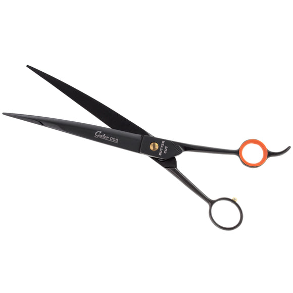 Geib Gator 008 Curved Scissors – Japanese Stainless Steel, Black Finish, 8.5in, Professional Quality