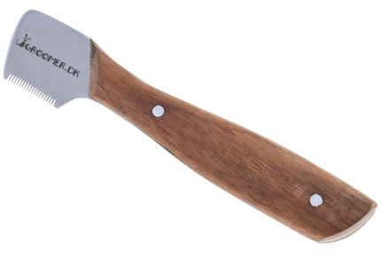 Groomer.dk Danish Classic Trimming Knife – Fine Blade with Wooden Handle, Precision Finish