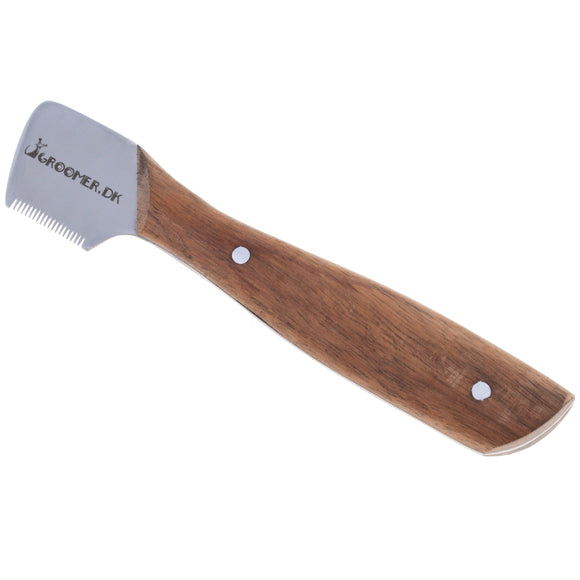 Groomer.dk Danish Classic Trimming Knife – Fine Blade with Wooden Handle, Precision Finish
