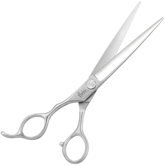 Yento Fanatic Series Lefty Straight Scissors 7" – Carbon Stainless Steel, Professional Left-Handed Design
