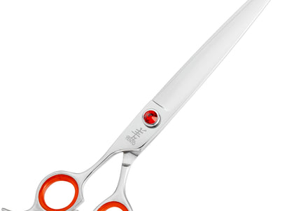 Yento Prime Straight Left Scissors – 8" Japanese Steel, Ergonomic Professional Design