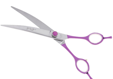 Geib Gator Gear Curved Scissors 8 Inch – Lightweight Micro-Bevel Grooming Shears for Precision