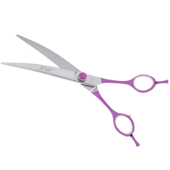 Geib Gator Gear Curved Scissors 8 Inch – Lightweight Micro-Bevel Grooming Shears for Precision