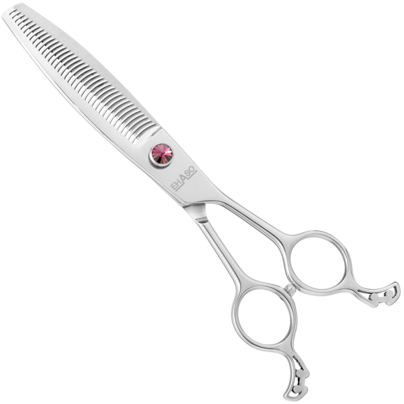 Ehaso Revolution Curved Thinning Shears 7" – Premium Japanese Steel, 41 Teeth, Professional Precision