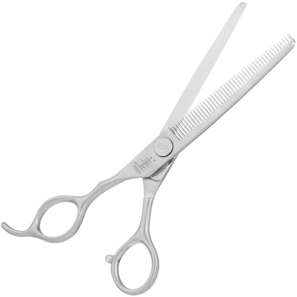 Yento Fanatic Series Left-Handed Thinning Shears 6" – Carbon Stainless Steel, 45-Tooth Precision