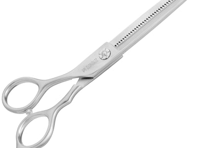 Yento Fanatic Series Left-Handed Thinning Shears 6" – Carbon Stainless Steel, 45-Tooth Precision