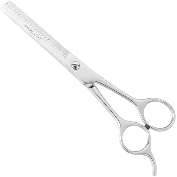 Chadog IdealCut Thinning Scissors 6.5" – Single-Sided, 21-Tooth Precision Blades for Smooth Blending