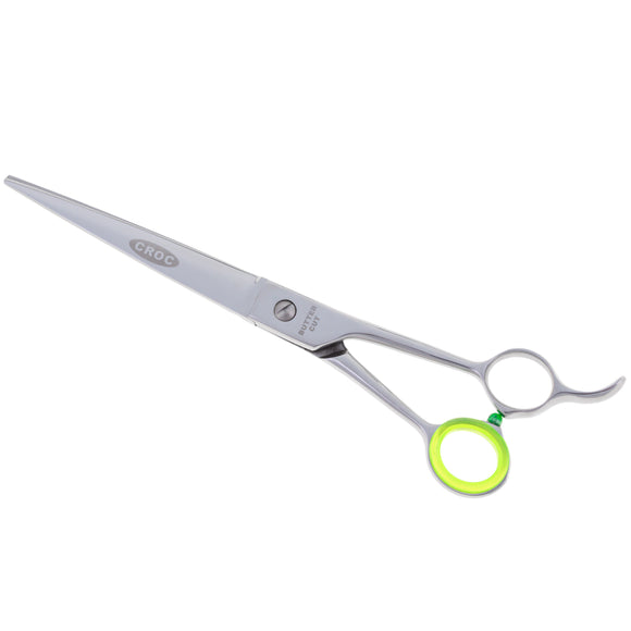 Geib Crocodile Straight Scissors – 9.5" Japanese Steel, Thin Micro-Grind Blades, Professional Quality