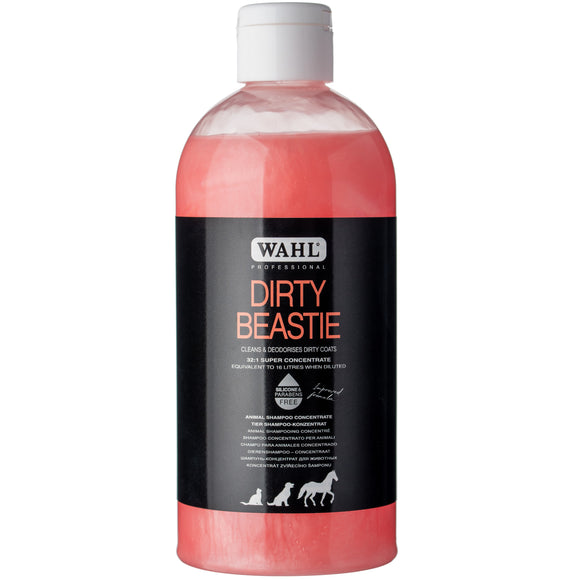 Wahl Dirty Beastie Shampoo – Strong Cleansing Concentrate, 1:32 Formula, 500ml Bottle