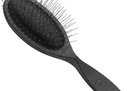 Miranda Oval Plastic Grooming Brush – 3cm Long Metal Needles, Lightweight Design