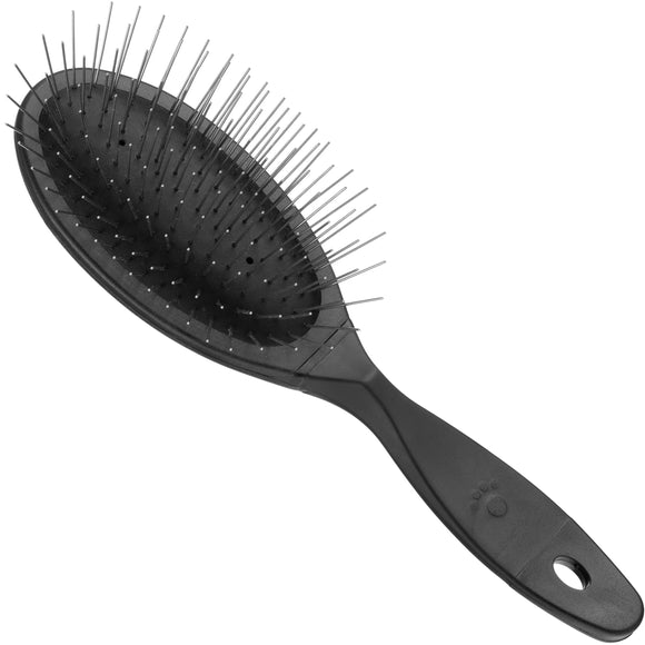Miranda Oval Plastic Grooming Brush – 3cm Long Metal Needles, Lightweight Design
