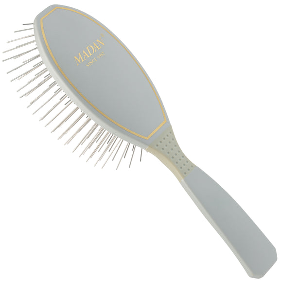 Madan Large Extra Long Pin Brush – Professional Grooming Tool with Ergonomic Handle and Metal Pins