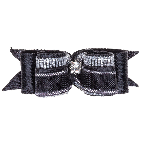 Blovi Mini Satin Display Bow – Small Size, Elegant Black Finish for Grooming Presentation