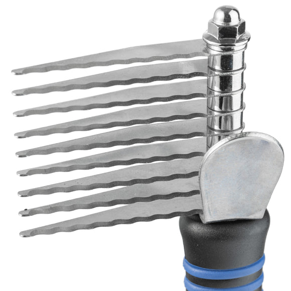 Show Tech Filcak Dematting Comb – 9 Long Straight Blades, Ergonomic Handle Design