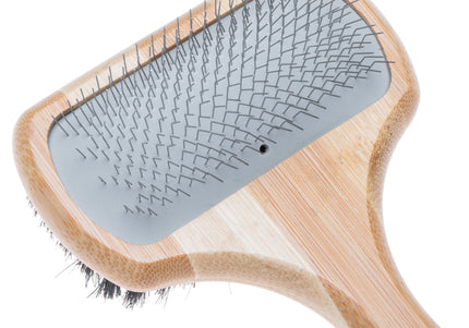 Groomer.dk 3D Volumizer Boar Bristle 2in1 – Double-Sided Poodle Brush with Metal Pins and Boar Bristles
