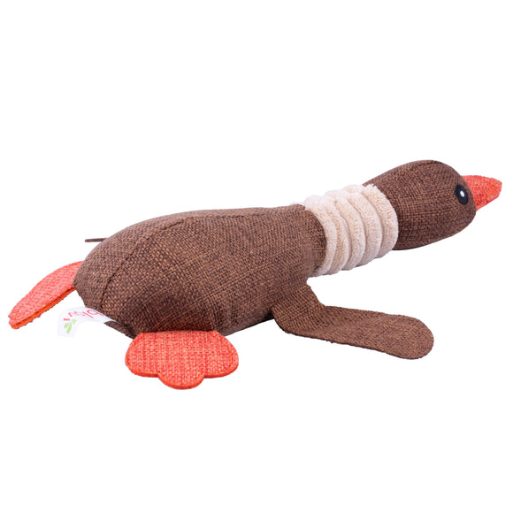 Blovi Wild Goose Plush Toy 33cm – Soft Brown Mascot, Durable Chew Companion