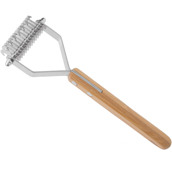 Artero Nature Double Supercoat Medium – Double-Sided Hook Trimmer with Bamboo Handle, Ergonomic Design