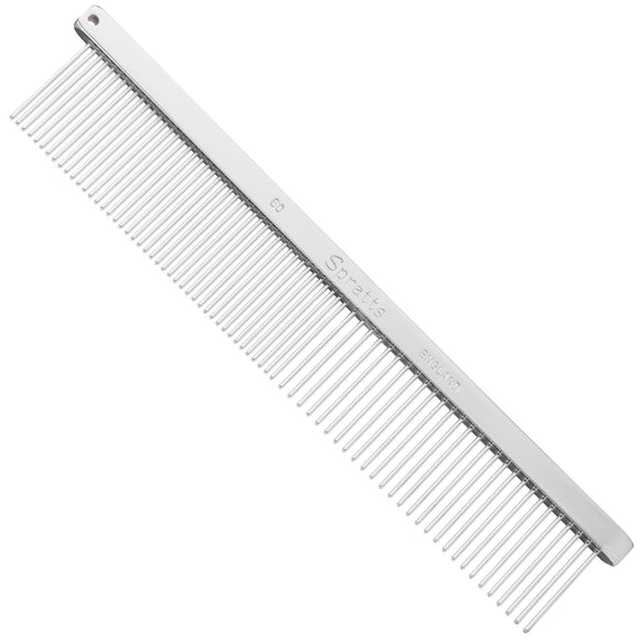 Spratts Comb No. 80 – Extra Wide Stainless Steel Grooming Comb, Durable Design