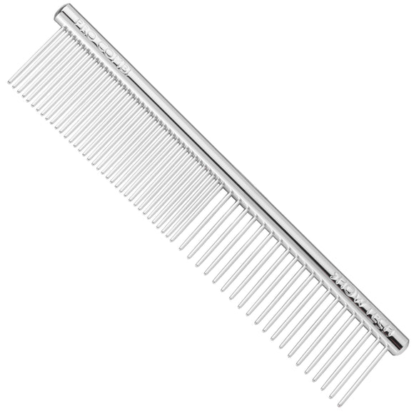 Show Tech Combi-Comb – Metal Grooming Comb with Mixed Tooth Spacing, 11.5cm Length