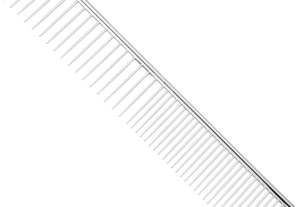 Show Tech Combi-Comb – Metal Grooming Comb with Mixed Tooth Spacing, 28cm Length