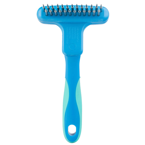 Vivog Double Cross Currycomb – Stainless Steel Rotating Teeth, Ergonomic Grooming Tool