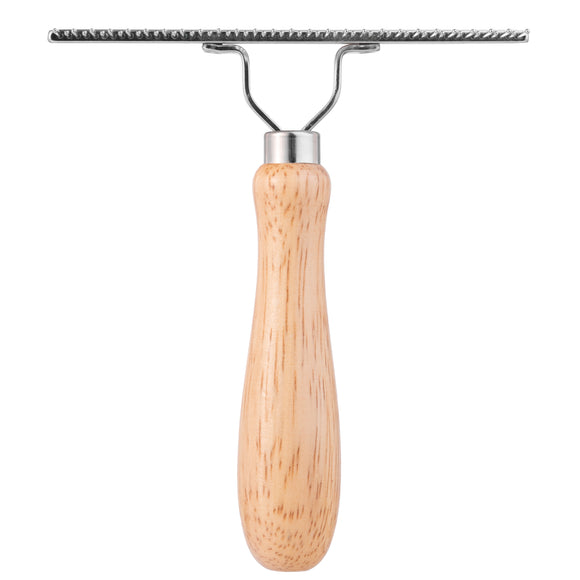 Miranda Cross Grooming Comb – Mixed Tooth Spacing with Ergonomic Wooden Handle