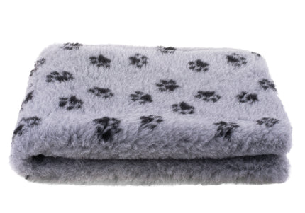 Blovi DryBed B Anti-Slip Grooming Bed – Gray with Black Paw Print, 150x150cm